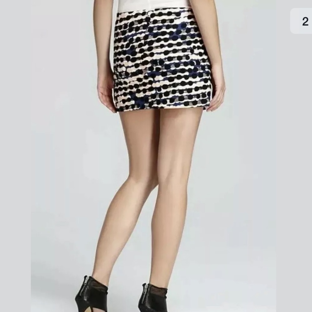 12. Diane Von Furstenberg Racing Tweed Nelly Miniskirt - Picture 7 of 13